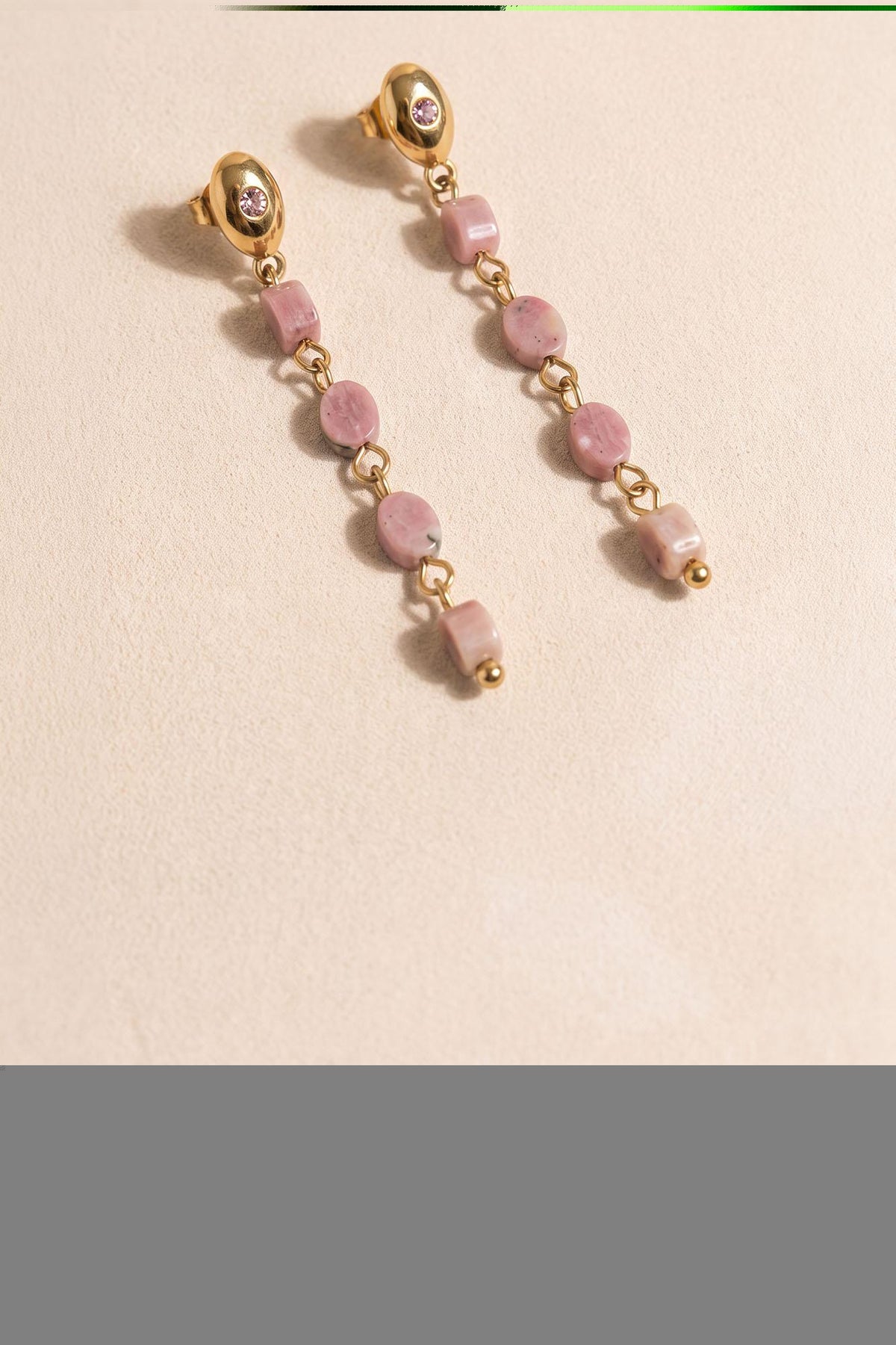 Pendientes Largo Rosa