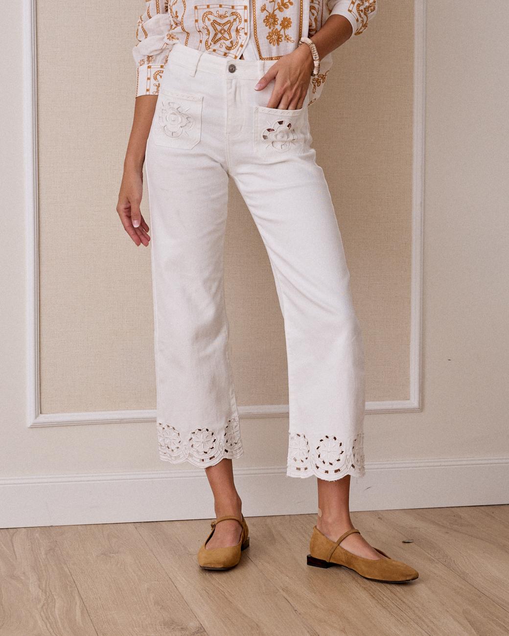Pantalón Vaquero Bordado Vesta