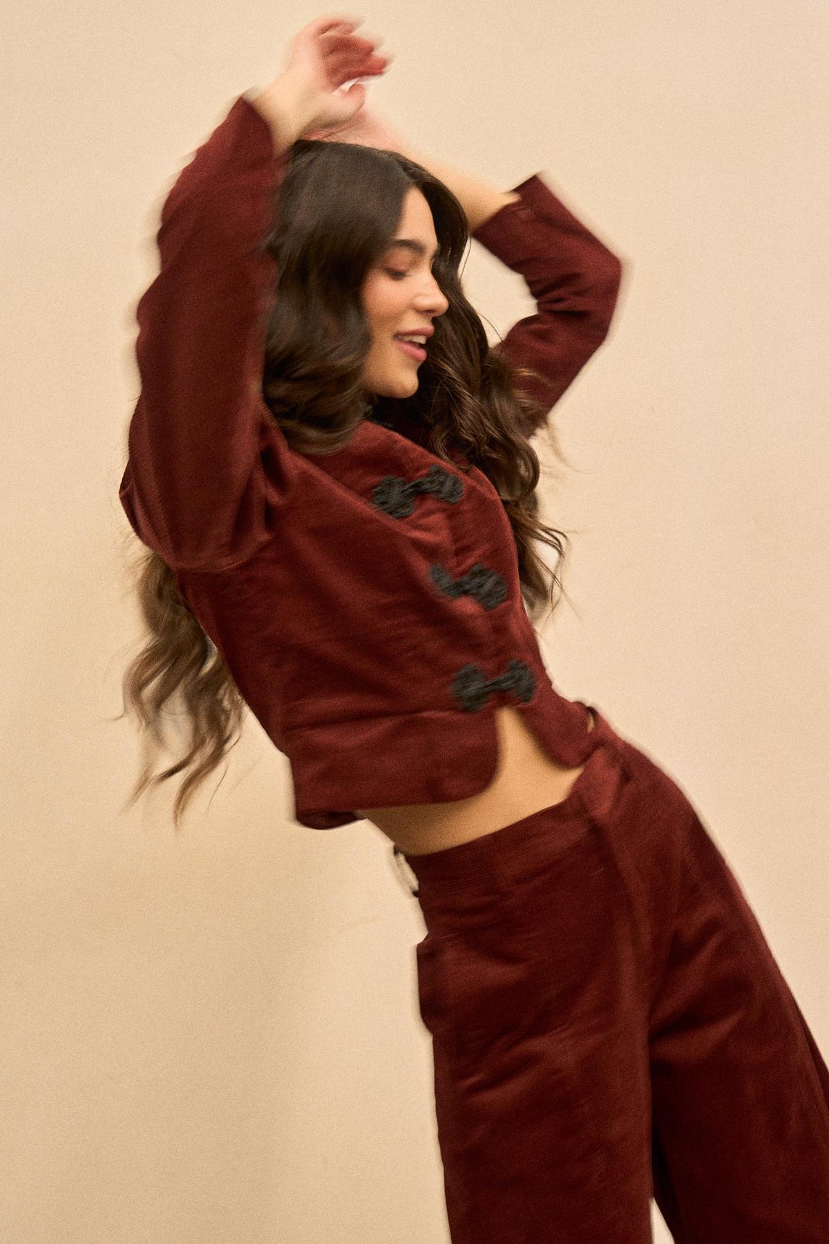 Chaqueta Pana Bordada Isoline