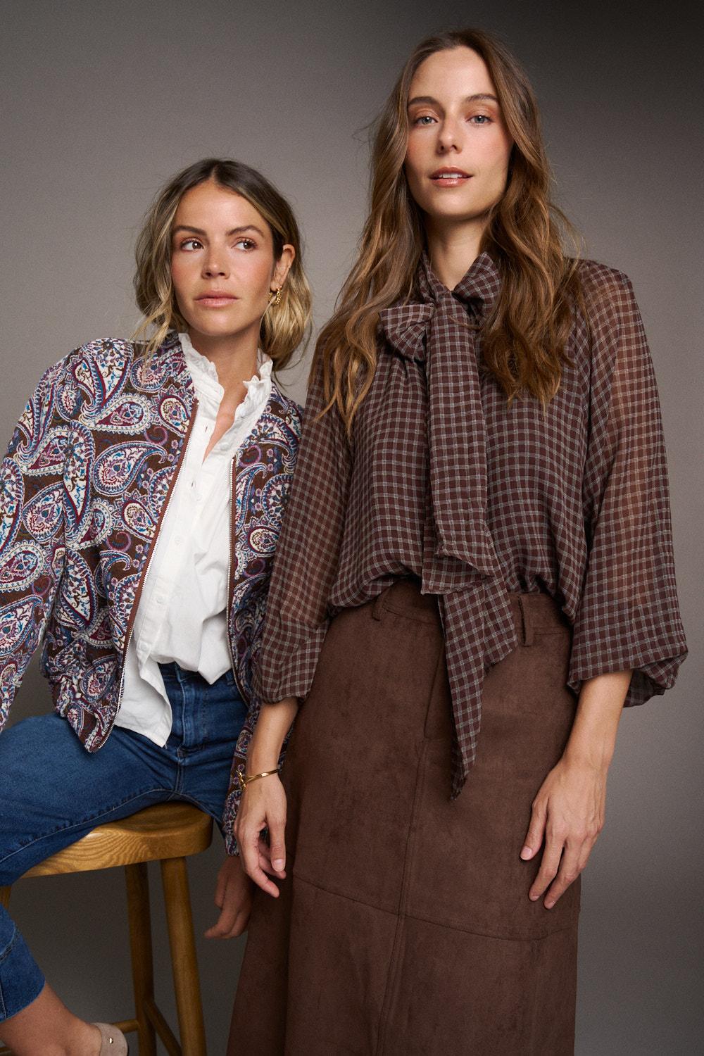 Blusa Cuadros Borda Amélie