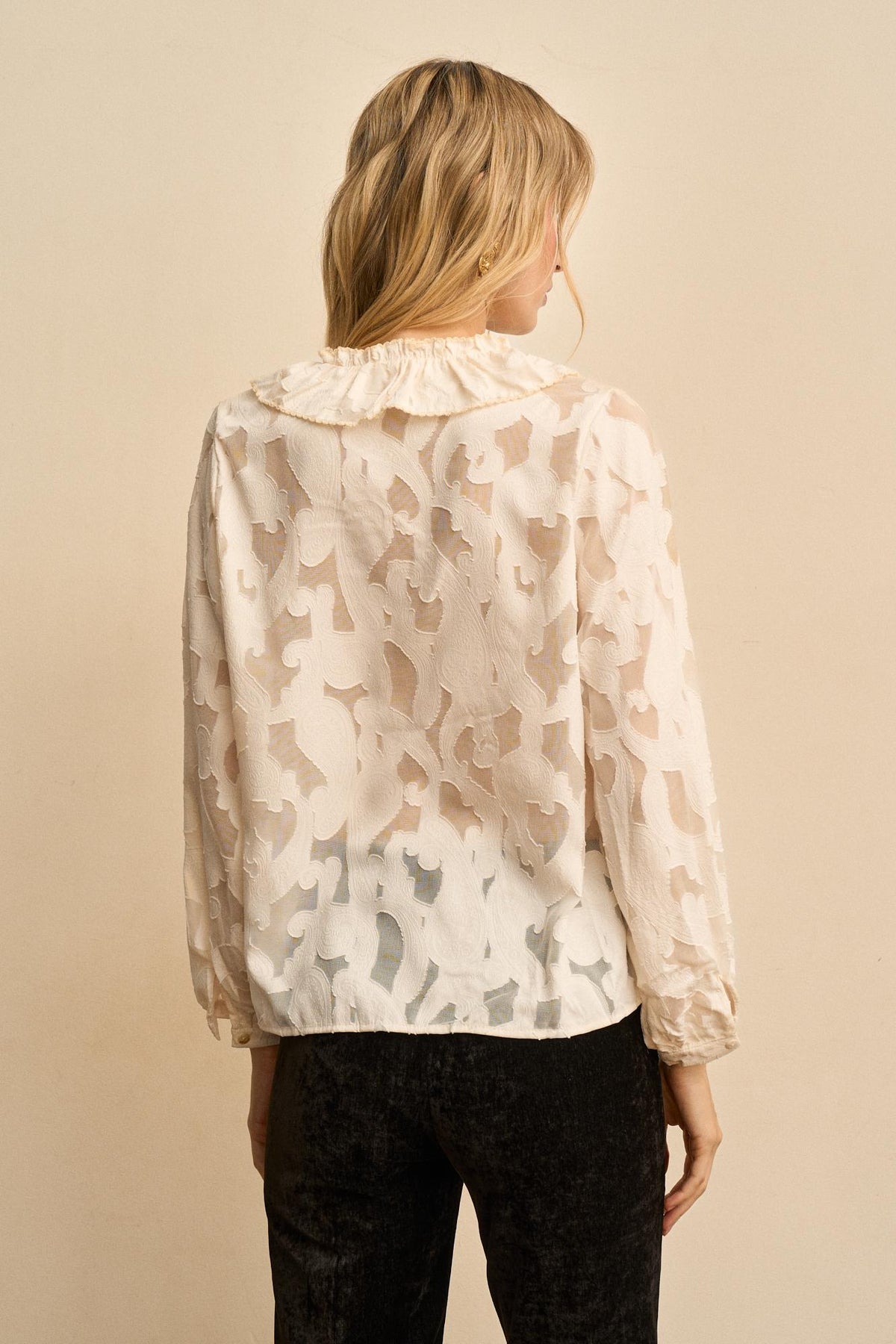 Blusa Volantes Encaje Émiliane