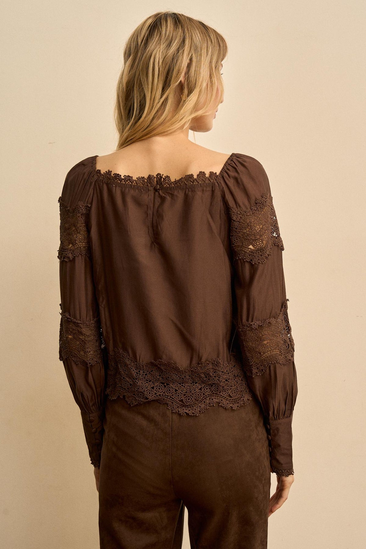 Blusa Encaje Fruncida Elodie