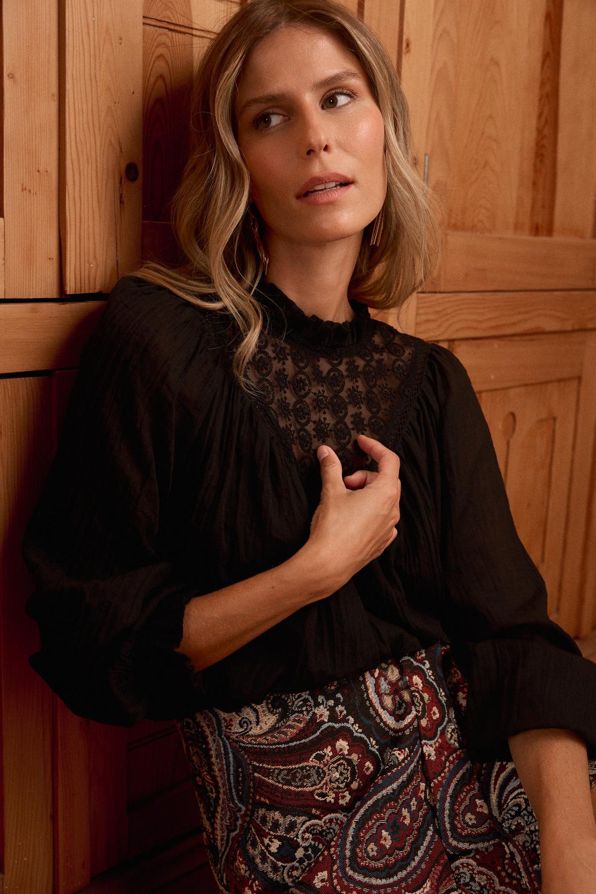 Blusa Cuello Encaje Paola