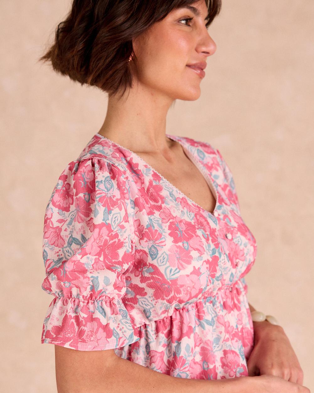 Vestido Corto Flores Cora