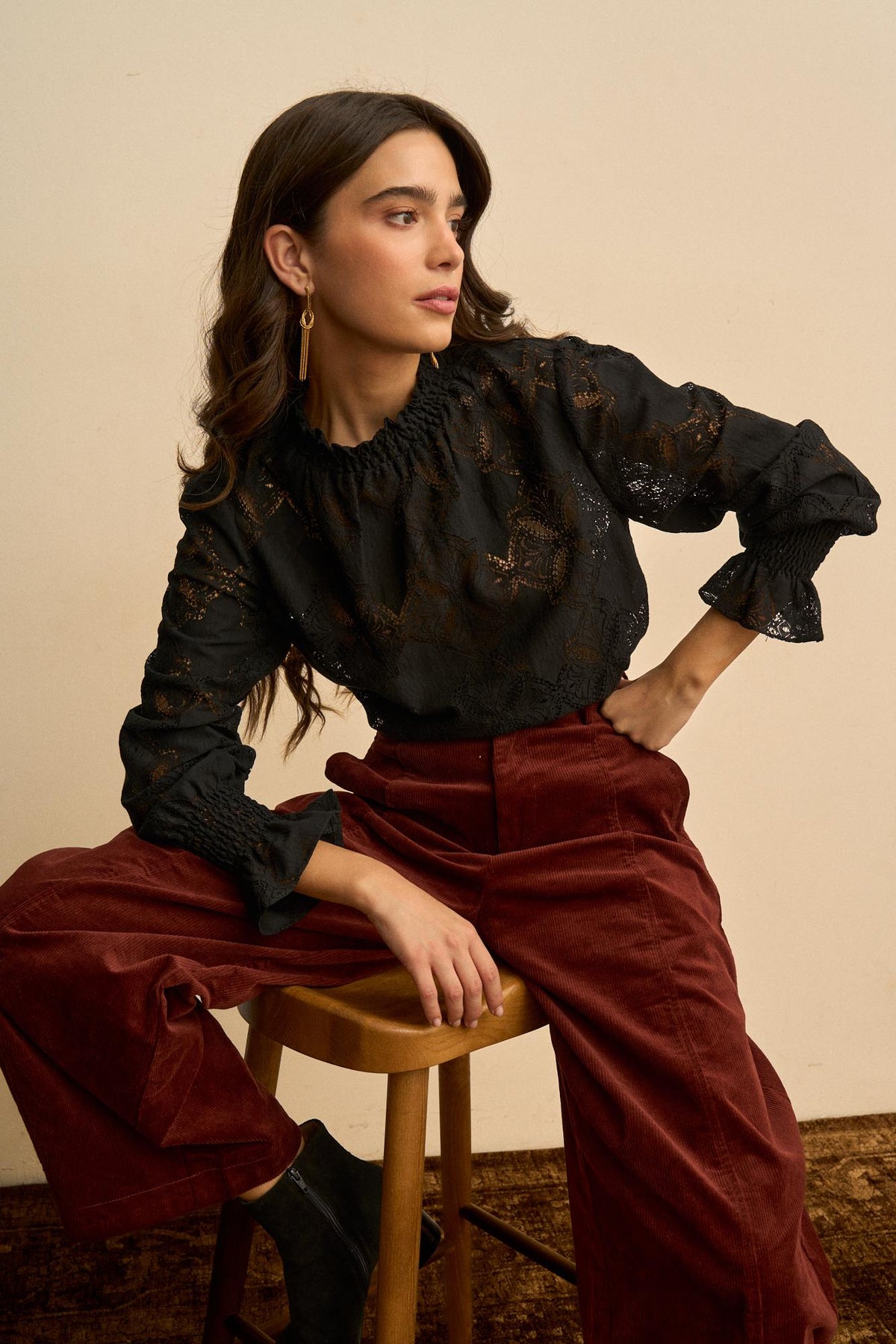 Blusa Encaje Floral Eudora