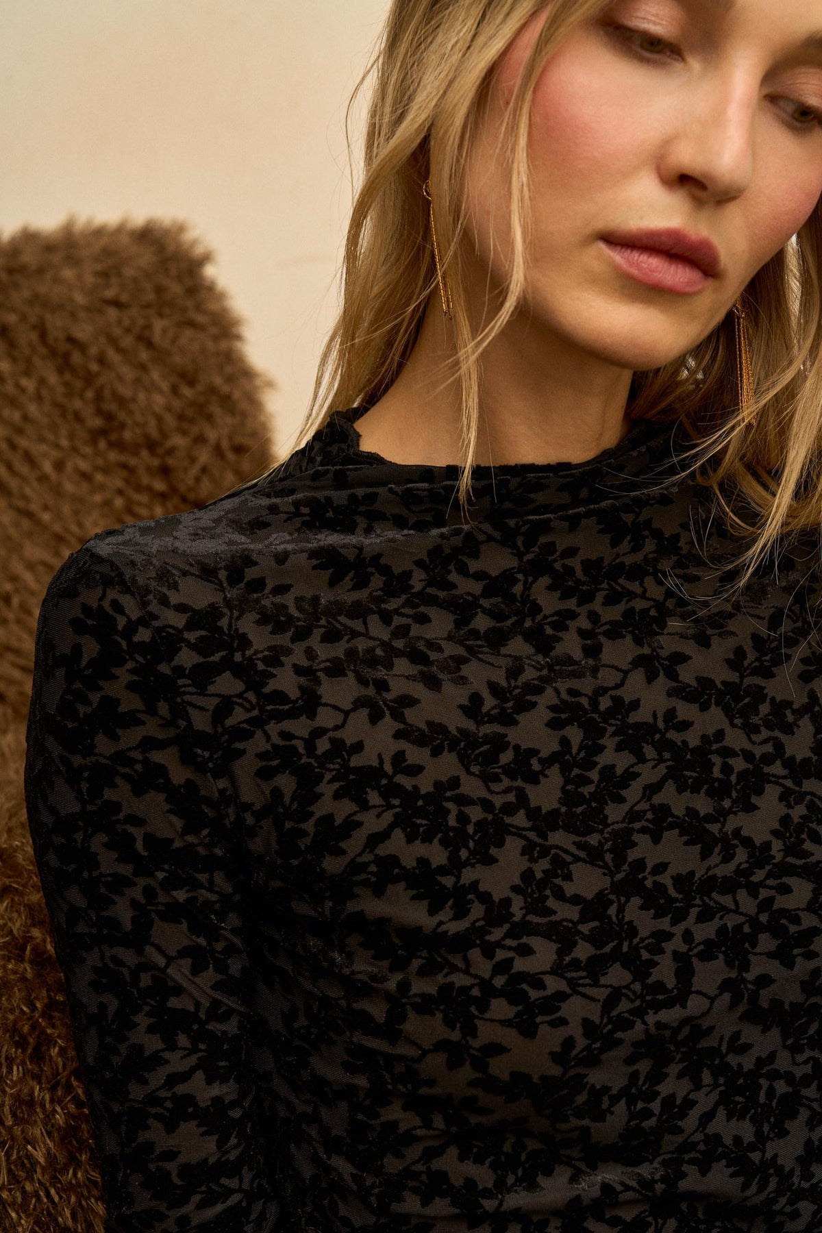 Top Jacquard Floral Zelia