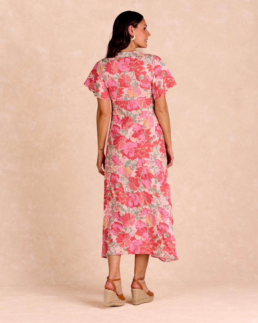 Vestido Largo Flores Barina