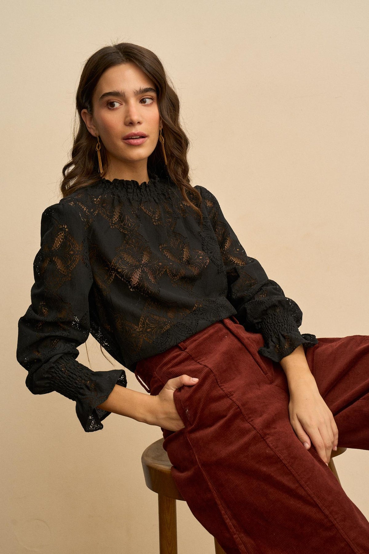 Blusa Encaje Floral Eudora