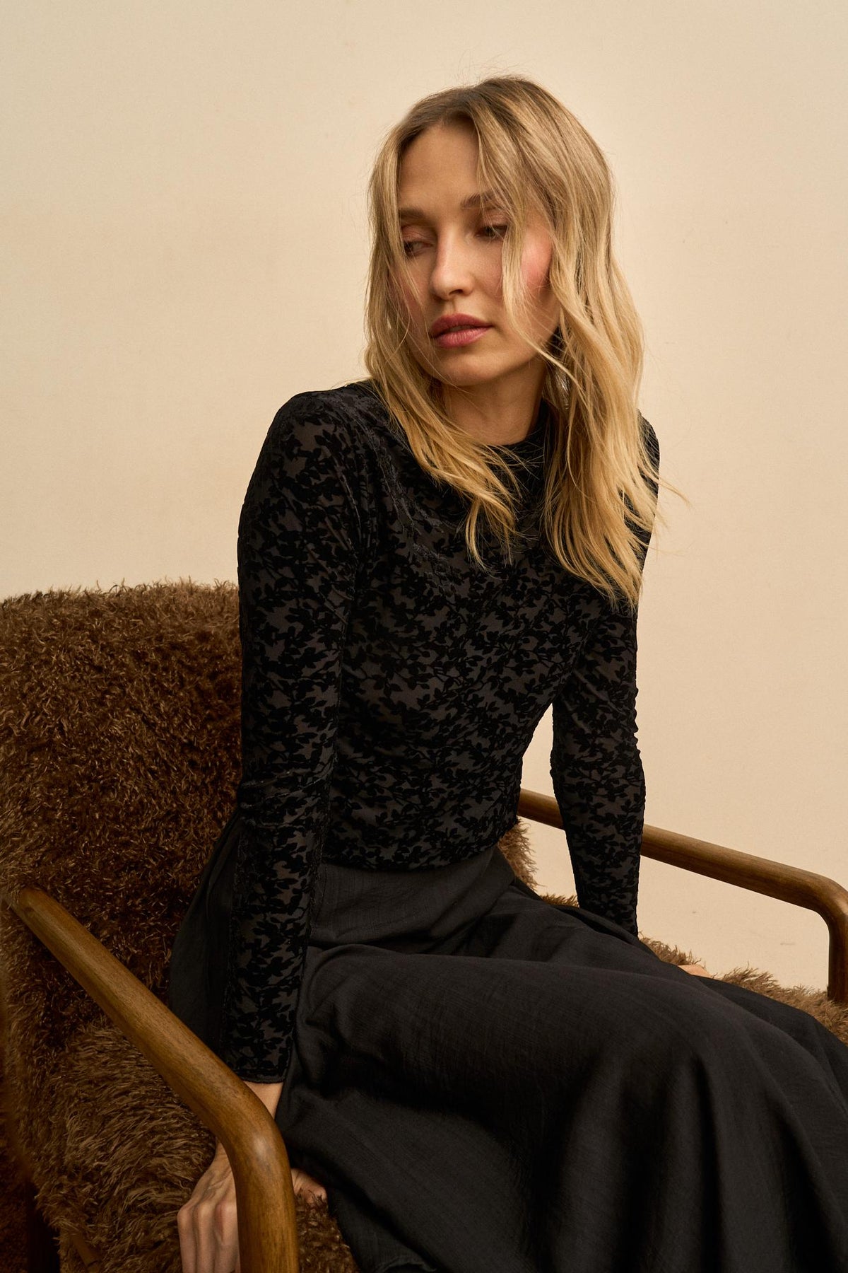 Top Jacquard Floral Zelia
