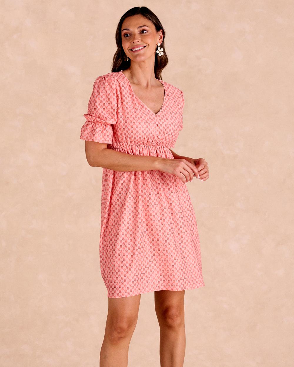 Vestido Corto Flores Senna