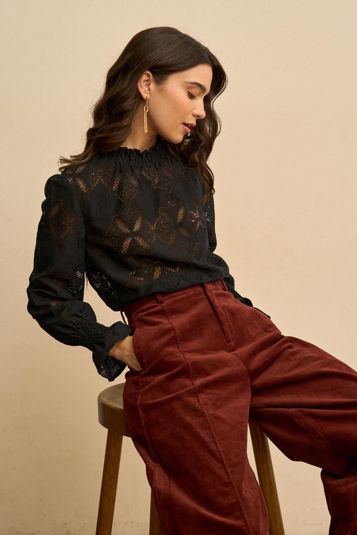 Blusa Encaje Floral Eudora