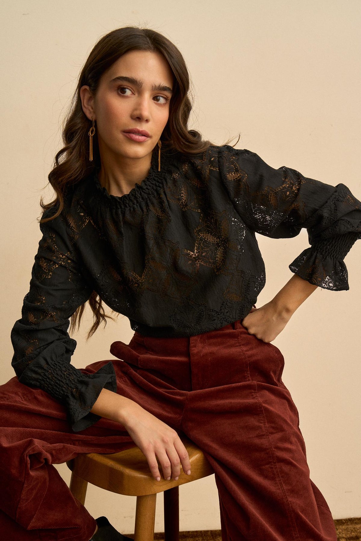 Blusa Encaje Floral Eudora