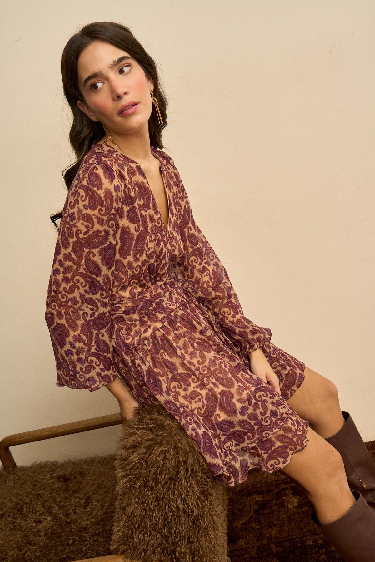 Vestido Corto Estampado Isaline