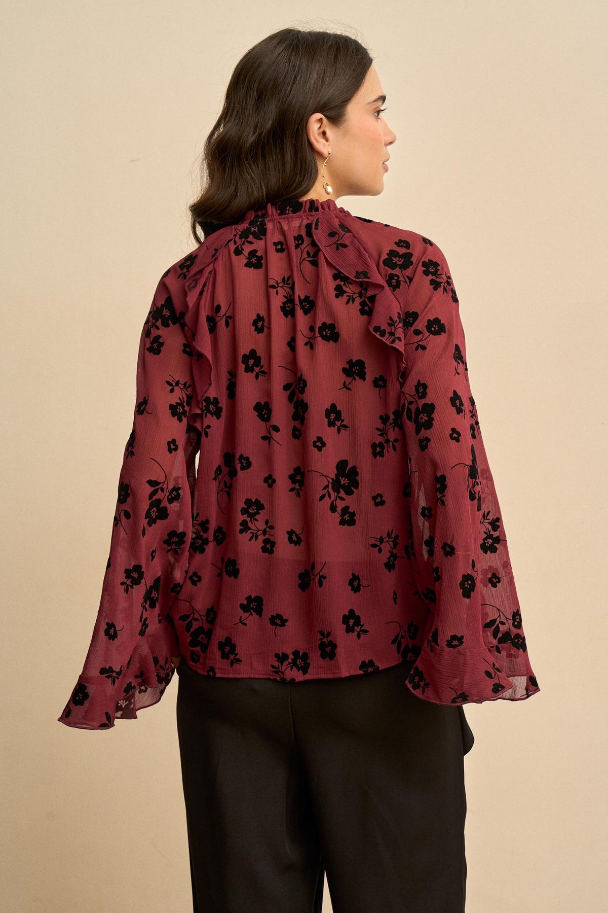 Blusa Floral Volantes Elvira