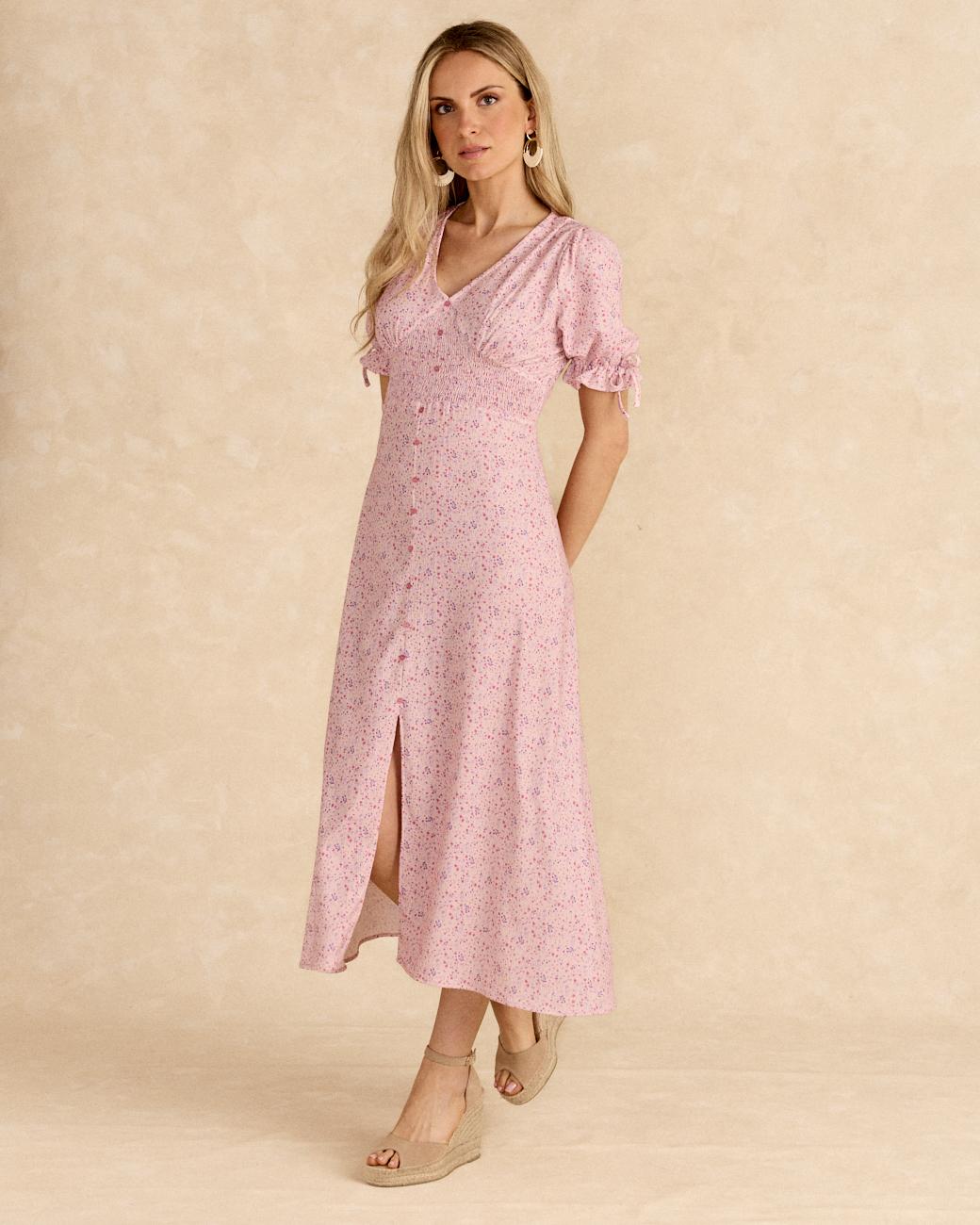 Vestido Largo Estampado Rose