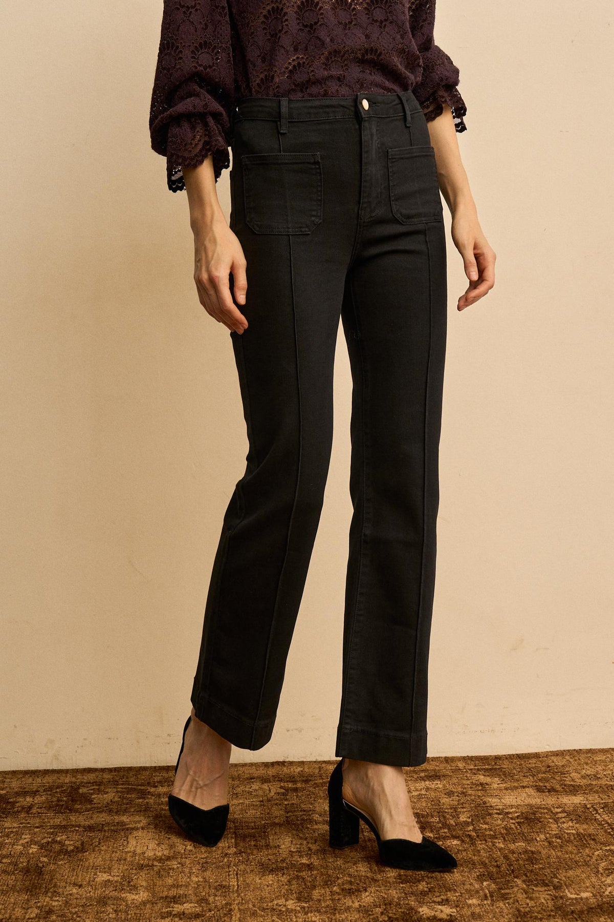 Pantalón Denim Bolsillos Elvire