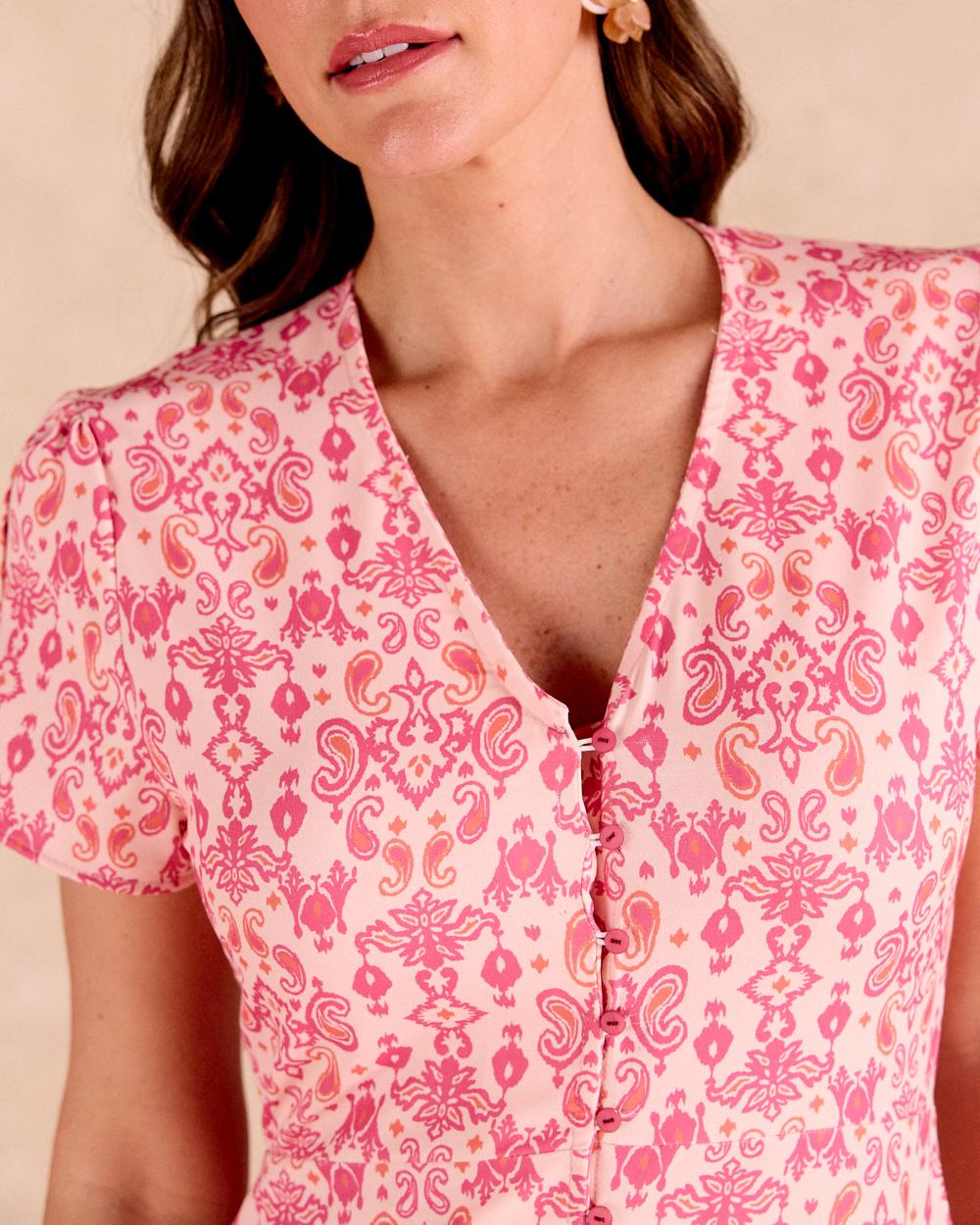 Vestido Flores Damasco