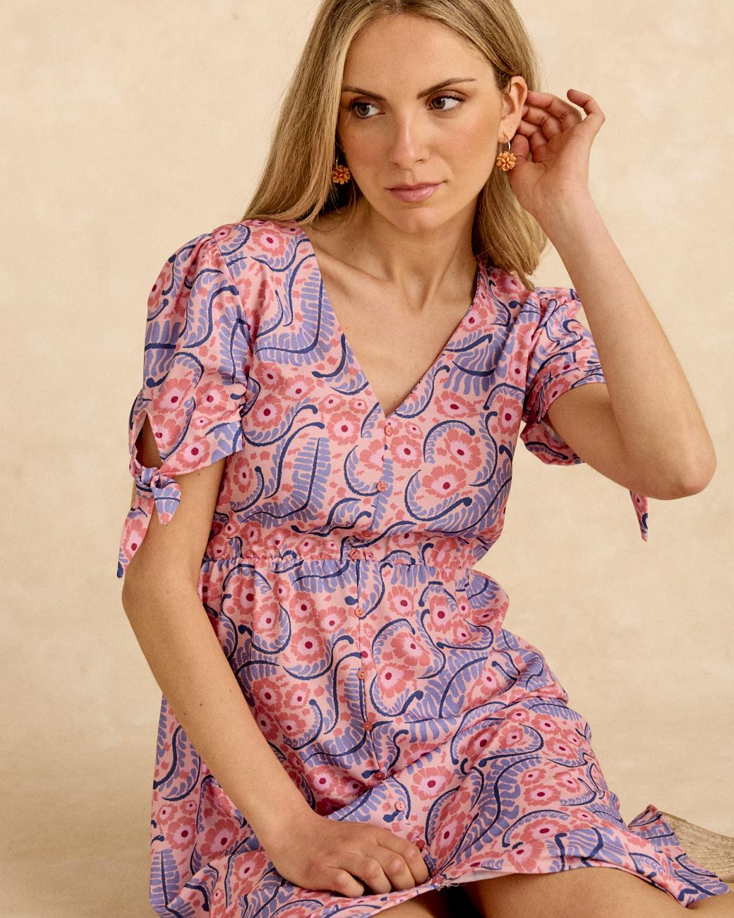 Vestido Largo Flores Elasci