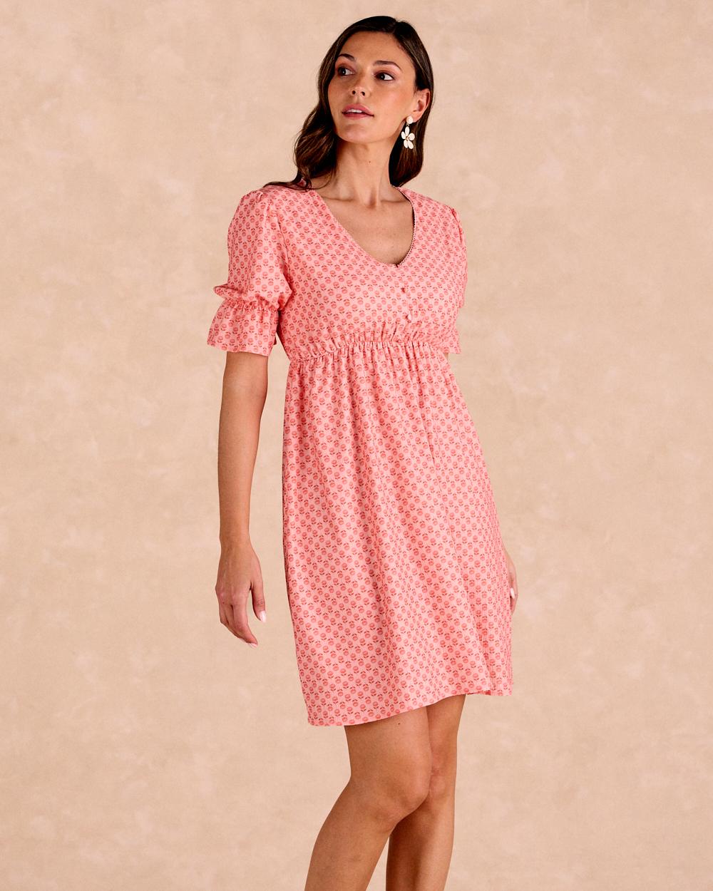 Vestido Corto Flores Senna