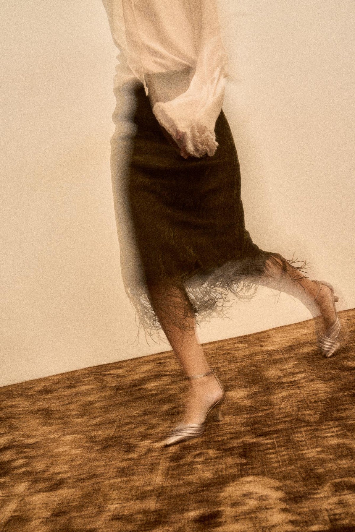 Falda Brillos Flecos Astrée