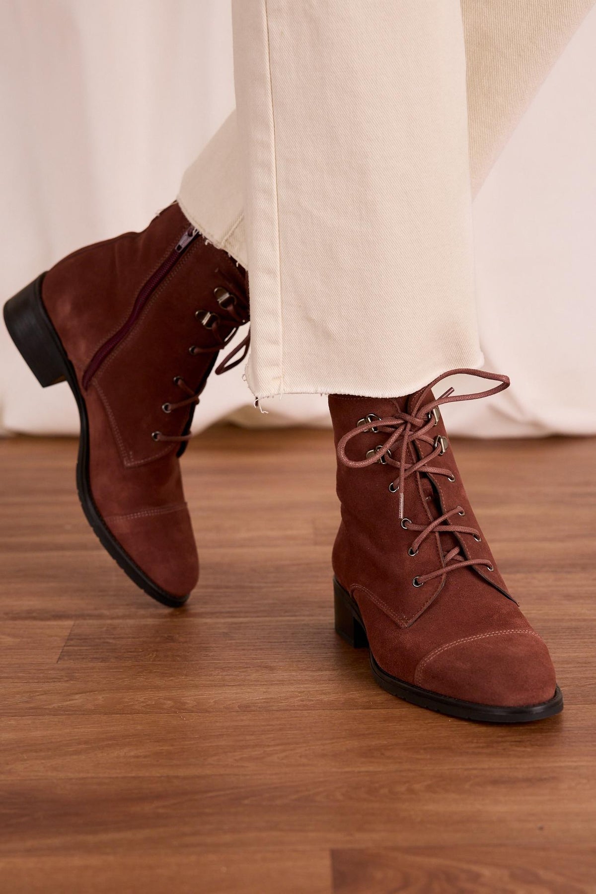 Botín Cordones Piel Alisa