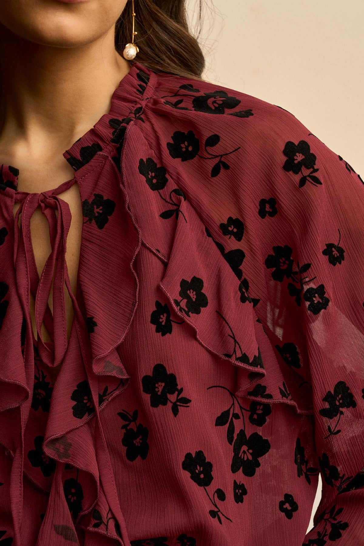 Blusa Floral Volantes Elvira