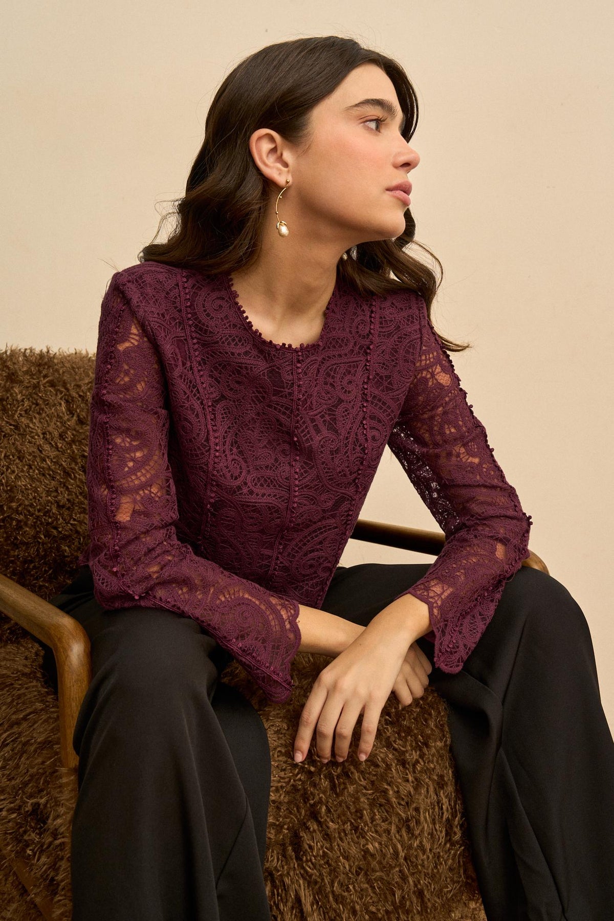 Blusa Encaje Calado Adelina