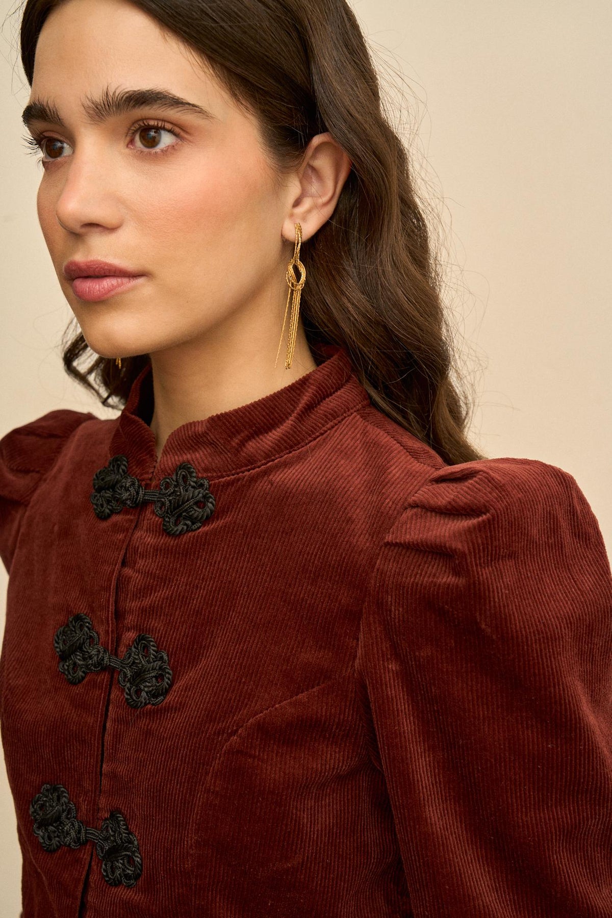 Chaqueta Pana Bordada Isoline